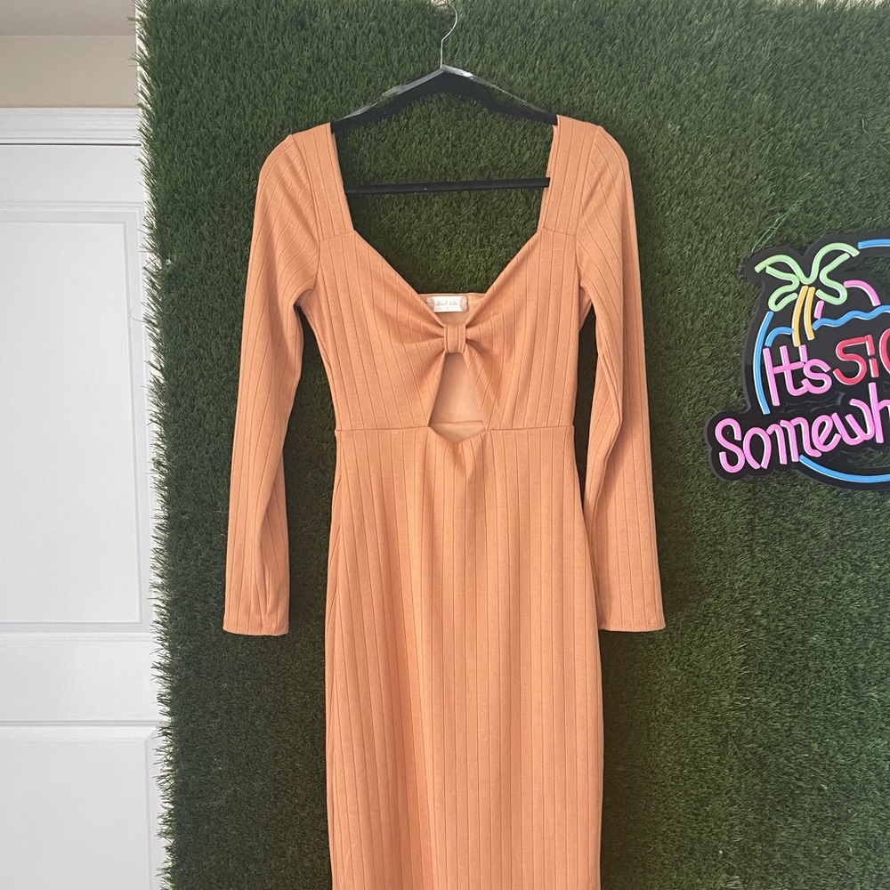 Orange long dress